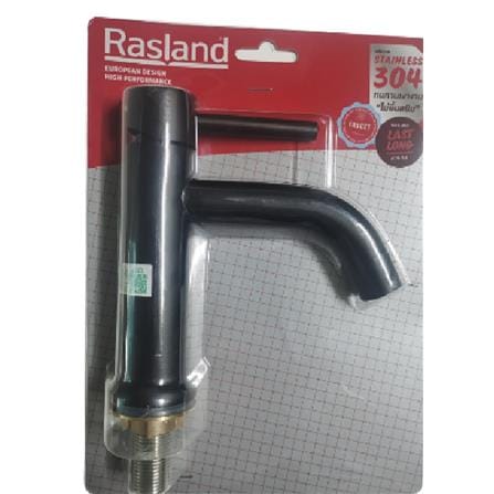 RASLAND BASIN FAUCET SINGLE BLK-30434 MATT BLACK STAINLESS STEEL 304