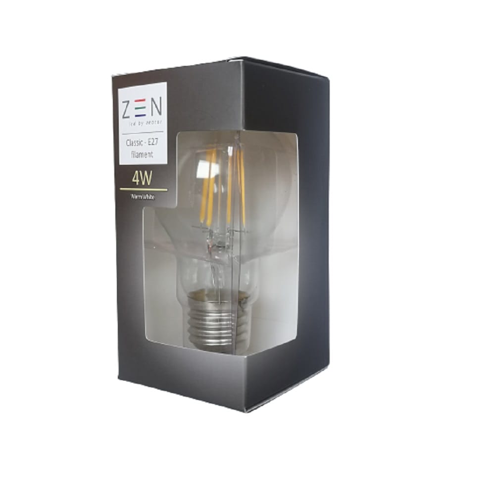 ZEN LED FILAMENT BULB 4W E27 WW ZLG60 ZEATAR