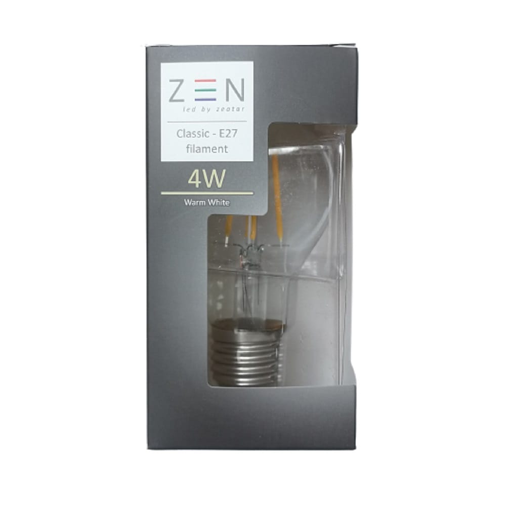 ZEN LED FILAMENT BULB 4W E27 WW ZLG60 ZEATAR