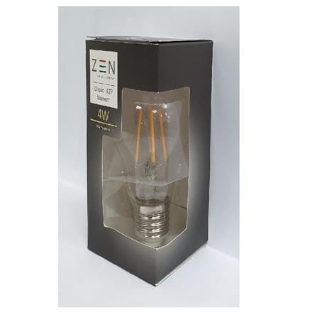 ZEN LED FILAMENT BULB 4W E27 WW ZLG60 ZEATAR