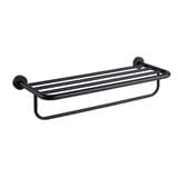 RASLAND TOWEL SHELF RACK RA MATTE BLACK (H60XW120XD23 CM)