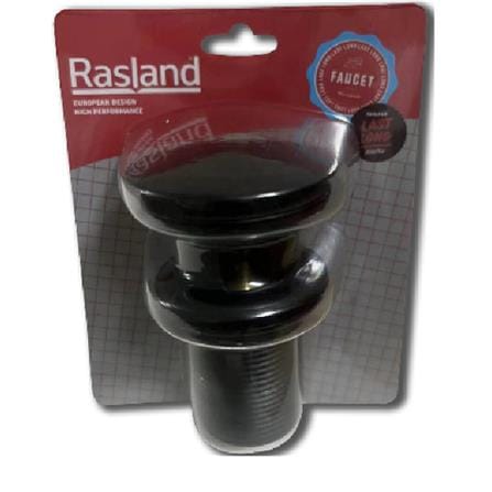 RASLAND BASIN PLUG WASTE POP-BLACK STAINLESS STEEL 304
