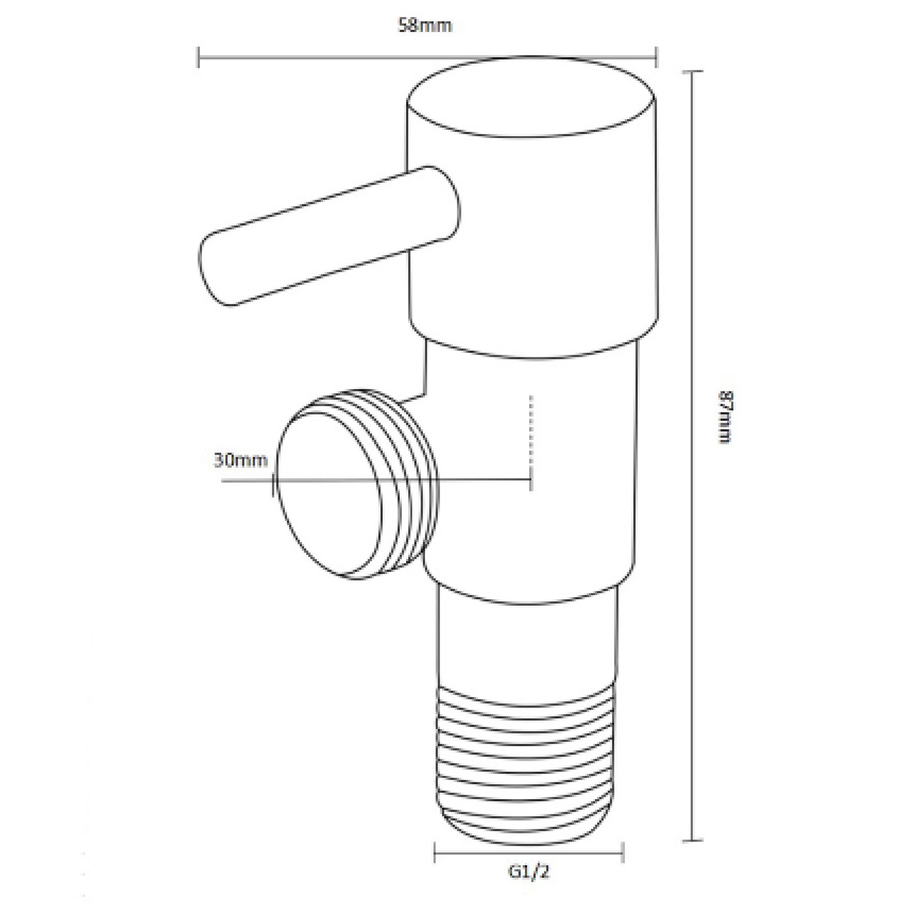 RASLAND STOP VALVE 1 WAY RA BLACK-VALVE STAINLESS STAIN