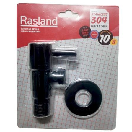 RASLAND STOP VALVE 1 WAY RA BLACK-VALVE STAINLESS STAIN