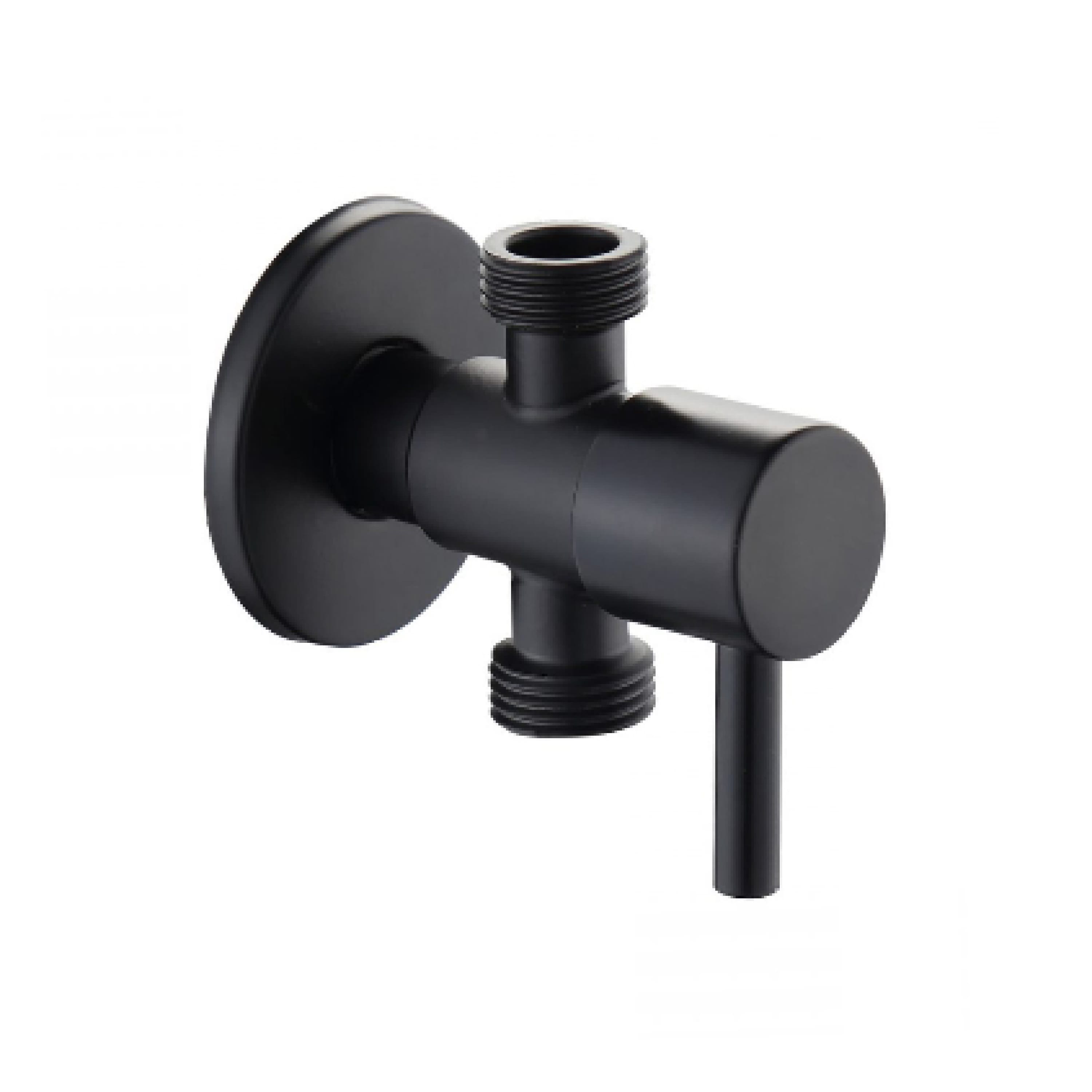 RASLAND STOP VALVE 2 WAY RA BLACK STAINLESS STEEL