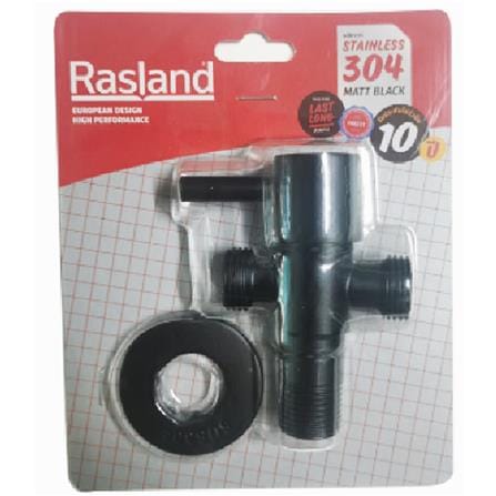 RASLAND STOP VALVE 2 WAY RA BLACK STAINLESS STEEL