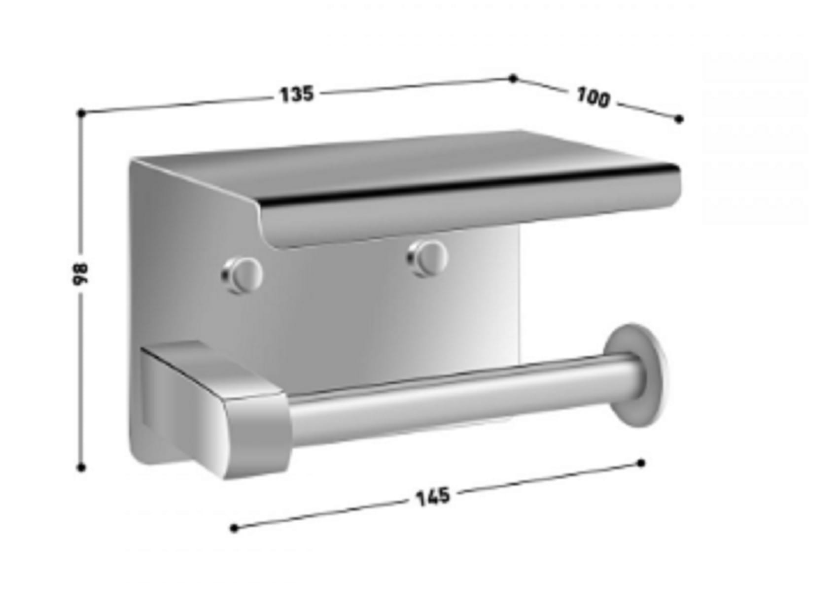 RASLAND TISSUE HOLDER  B300600 STAINLESS STEEL 304