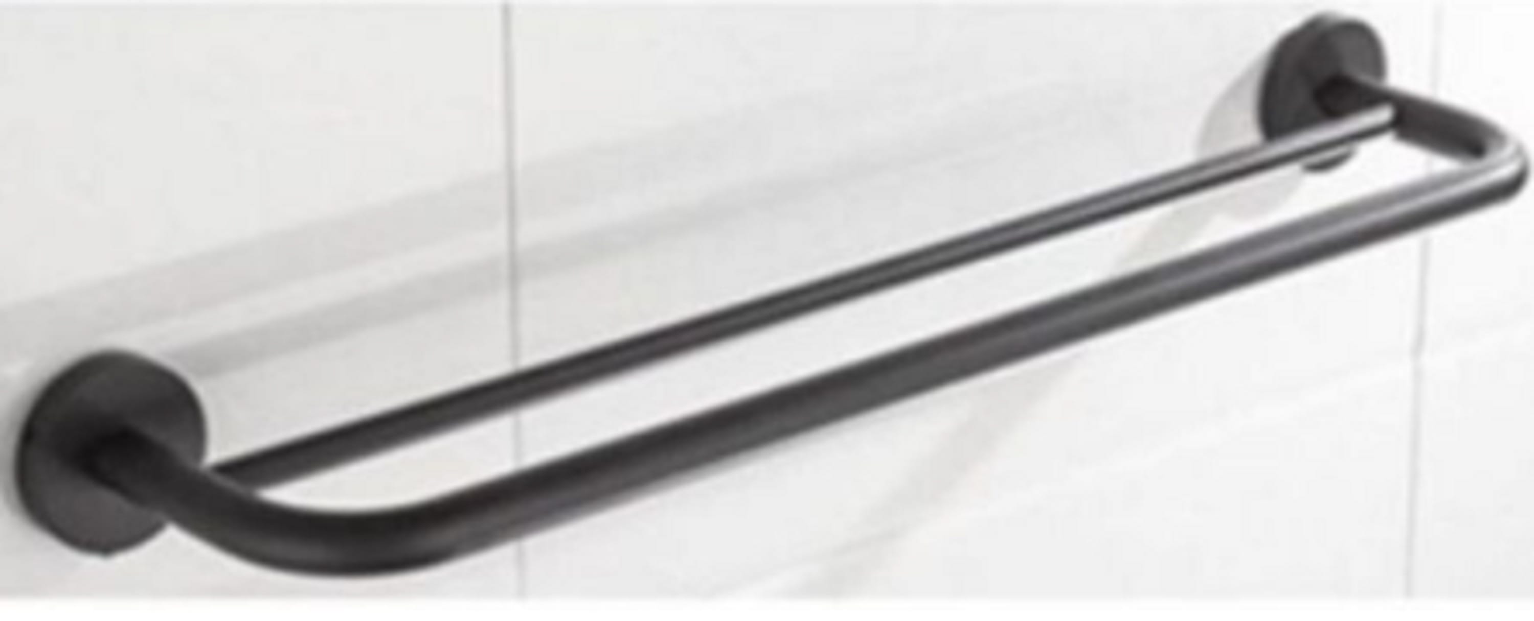 RASLAND TOWEL BAR RA BLACK 80CM STAINLESS STEEL