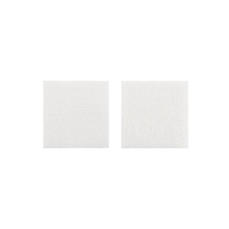 PACK IN SQUARE HOOK & LOOP FASTERNER VELCRO TAPE 47MM WHITE 2PCS EACH
