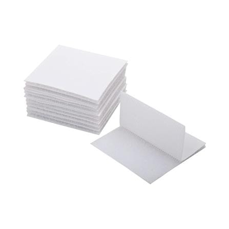 PACK IN SQUARE HOOK & LOOP FASTERNER VELCRO TAPE 47MM WHITE 2PCS EACH