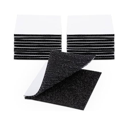 PACK IN SQUARE HOOP & LOOP VELCRO TAPE 47MM BLACK