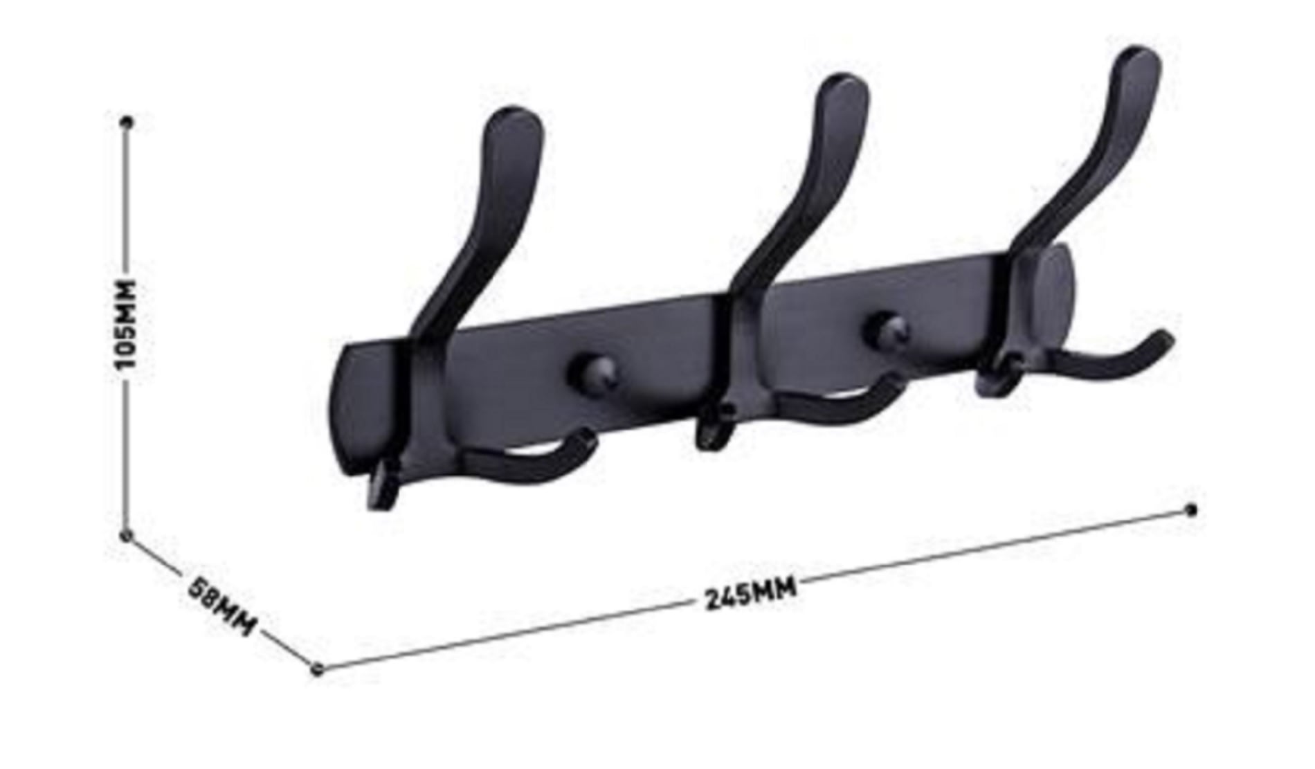 RASLAND HOOK 3 RA 1234-BLACK ALUMINIUM (H10.50XW24.50XD5.80 CM)