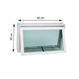 WA ALUMINIUM CASEMENT WINDOW F10 80X50CM WH