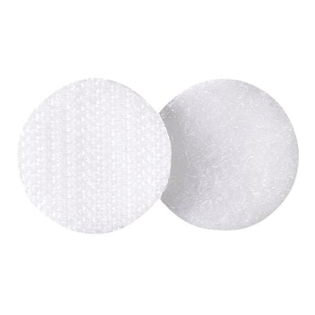 PACK IN SELF-ADHESIVE ROUND VELCRO TAPE 22MM WHITE 8PCS EACH