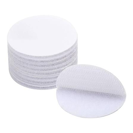 PACK IN SELF-ADHESIVE ROUND VELCRO TAPE 22MM WHITE 8PCS EACH
