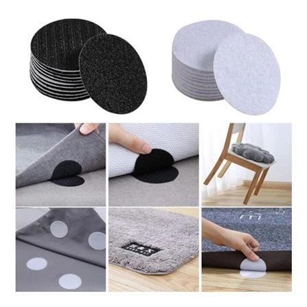 PACK IN SELF-ADHESIVE ROUND VELCRO TAPE 22MM WHITE 8PCS EACH