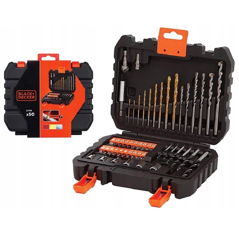 BLACK & DECKER SCREWDRIVER & DRILL BIT SET 50EA/SET A7188-XJ