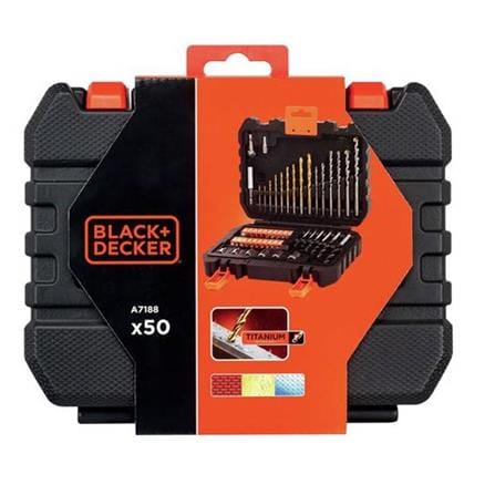 BLACK & DECKER SCREWDRIVER & DRILL BIT SET 50EA/SET A7188-XJ