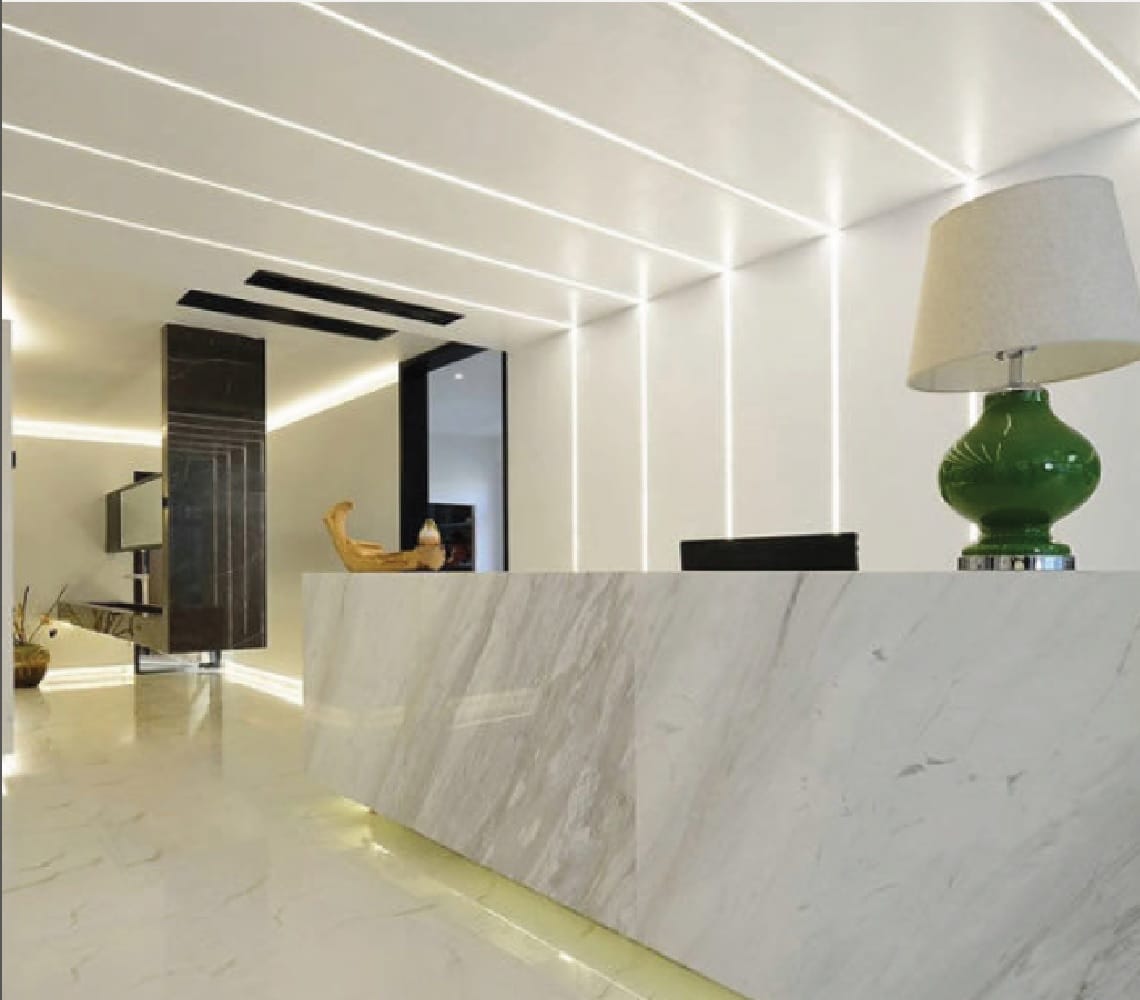 GEOMETRA LED ACCESSORIES FOR WALL PANEL 300X2CM LED-160 SILVER