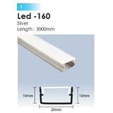 GEOMETRA LED ACCESSORIES FOR WALL PANEL 300X2CM LED-160 SILVER