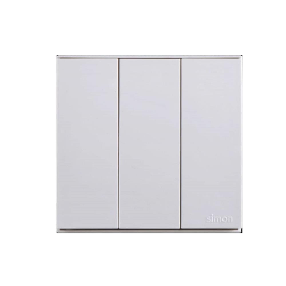 16A 3 GANG 2 WAY SWITCH 721032 WHITE SIMON