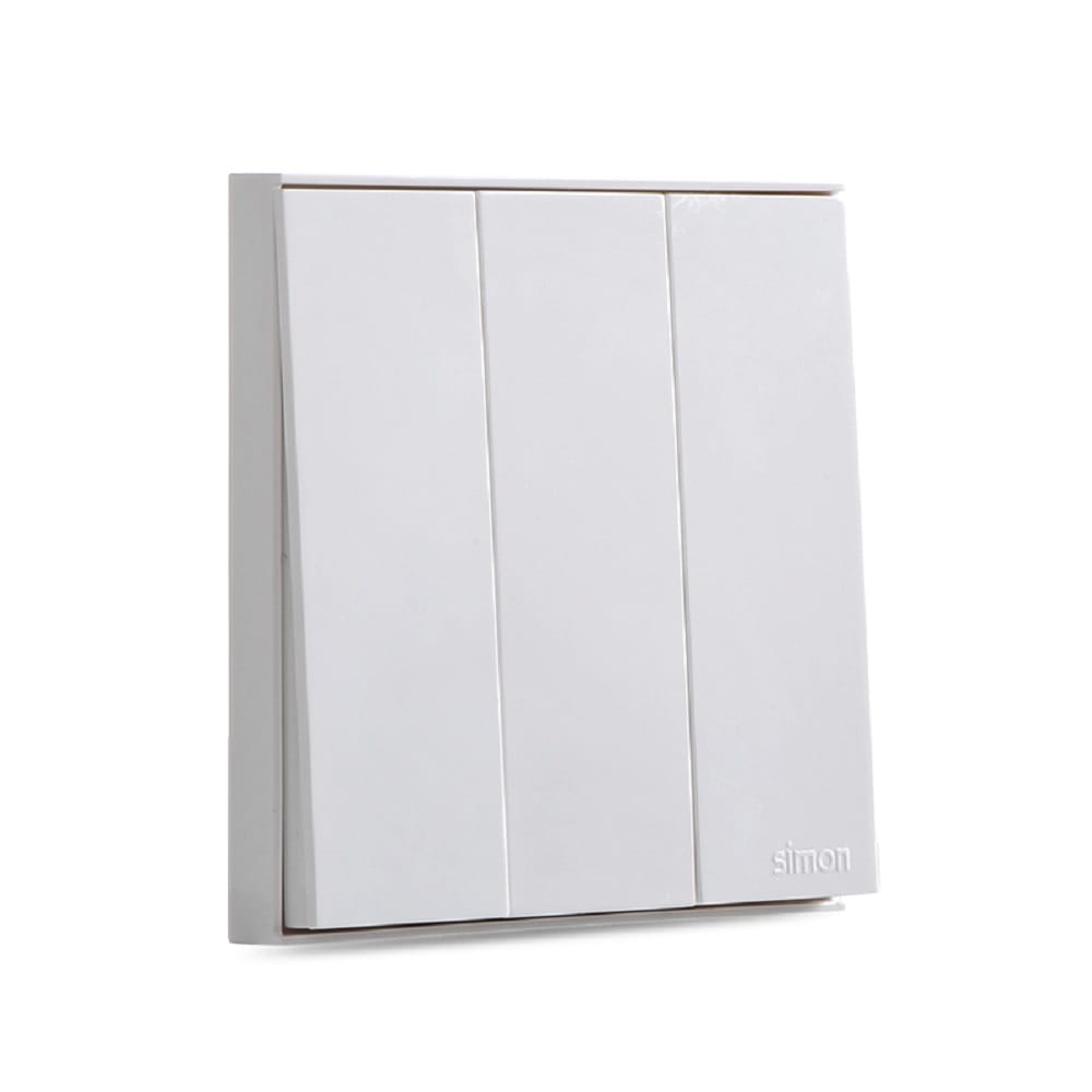 16A 3 GANG 2 WAY SWITCH 721032 WHITE SIMON