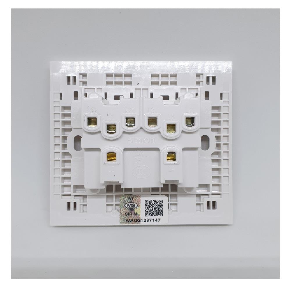 SWITCH 16A 4GANG 1WAY SIMON E6 721041 WHITE