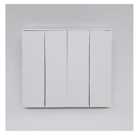 SWITCH 16A 4GANG 1WAY SIMON E6 721041 WHITE