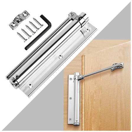 AZLE SURFACE MOUNTED LIGHT DOOR CLOSER STAINLESS STEEL