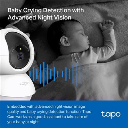 TP-LINK WIFI HOME SECURITY PAN & TILT CAMERA C200 WHITE