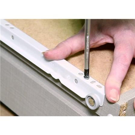 AVIO SELF CLOSE DRAWER SLIDE 14" WHITE