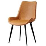 DINING CHAIR PU BROWN
