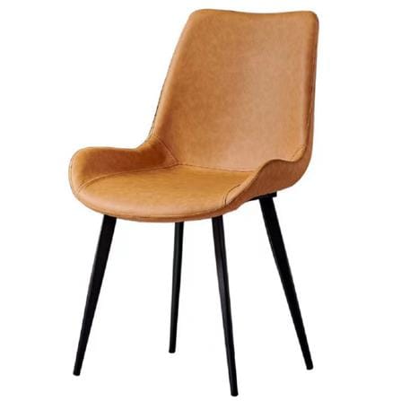 DINING CHAIR PU BROWN