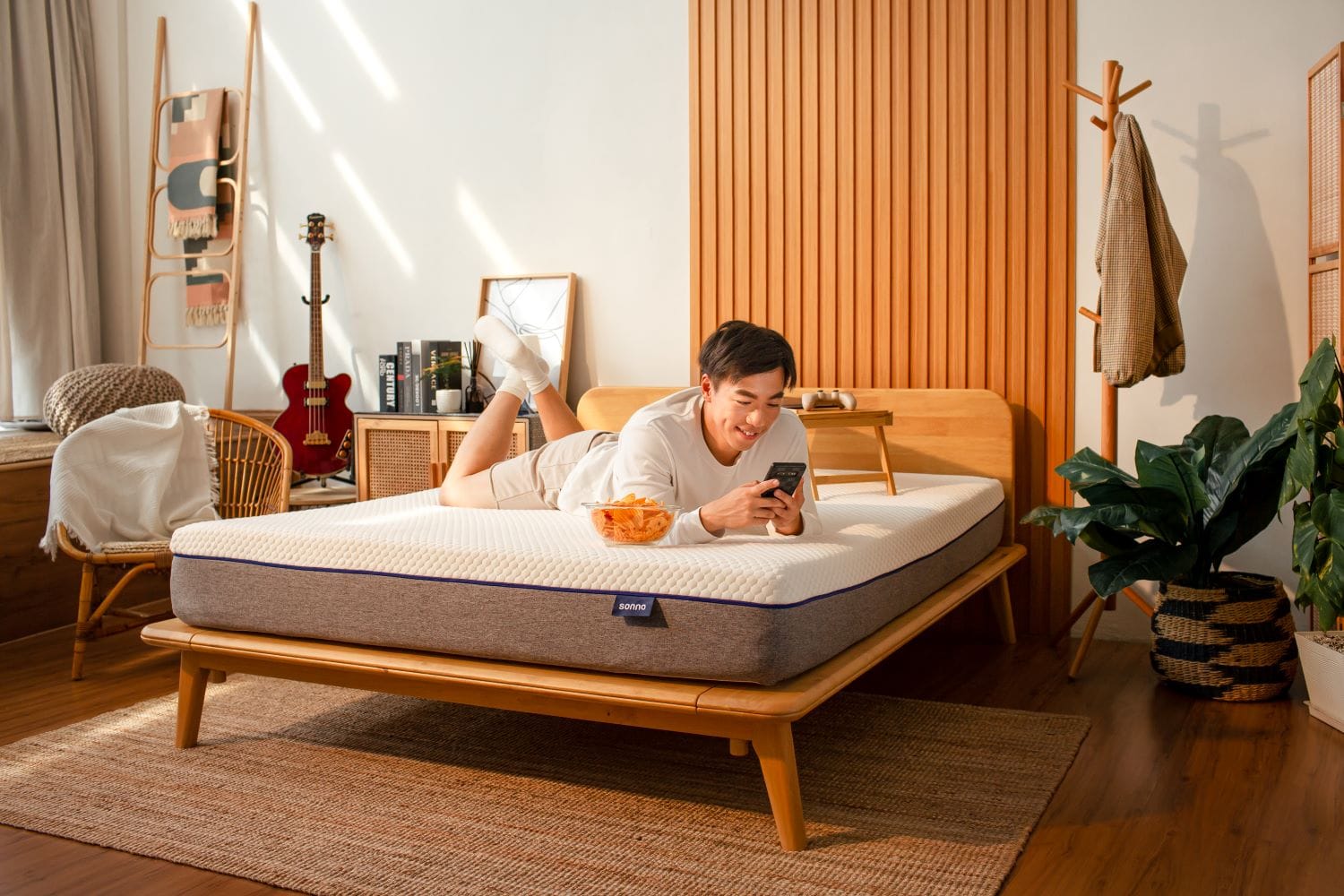 SONNO ORIGINAL MATTRESS QUEEN  MAT-1G-QUE-190-150 WHITE/GREY