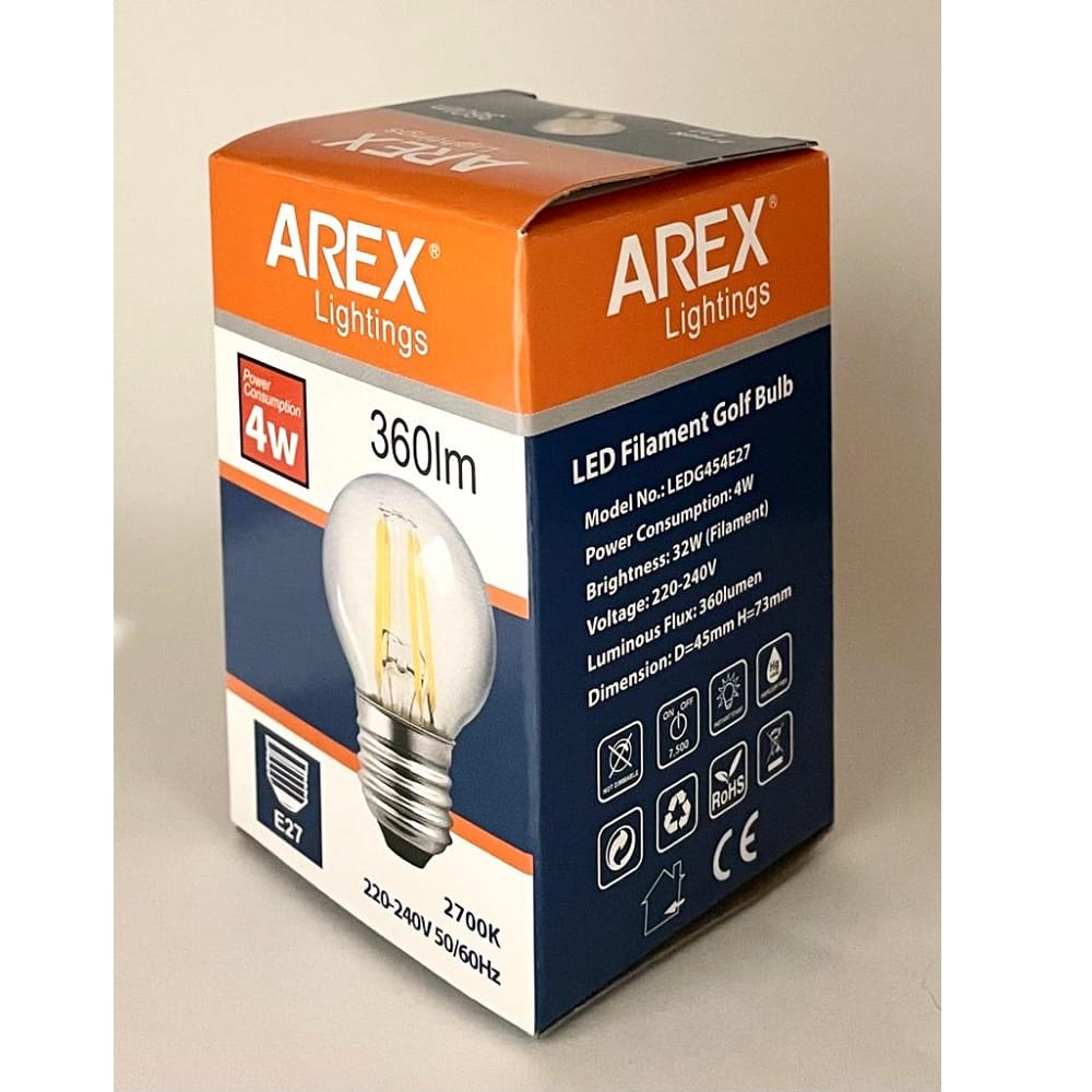 LED P/PONG BULB 4W E27 LEDG454E27 AREX