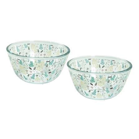 LITTLE HOMES HARVEST BOROSILICATE GLASS BOWL SET OF 2PCS