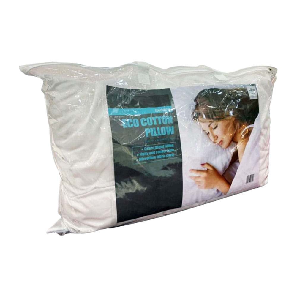 NORDIC HOME COMFI ECO COTTON PILLOW 48X74CM WHITE