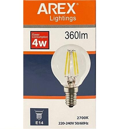 LED FILAMENT BULB 4W E14 LEDG454E14 AREX