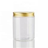 PLASTIC PET JAR 0.8L WITH ALUMINIUM GOLD LID