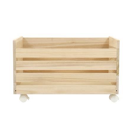 WOODEN BOX WITH WHEELS STACKO COZI 60X30X37CM NATURAL
