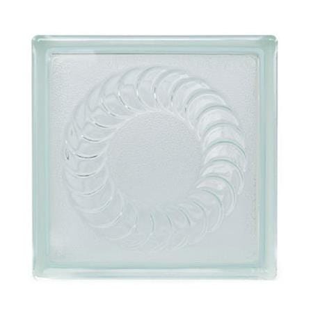 CHANG KAEW GLASS BLOCK 19X19X8CM LOTUS CLEAR