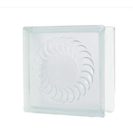 CHANG KAEW GLASS BLOCK 19X19X8CM LOTUS CLEAR
