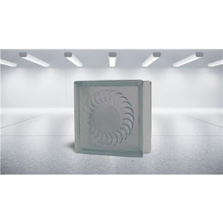CHANG KAEW GLASS BLOCK 19X19X8CM LOTUS CLEAR
