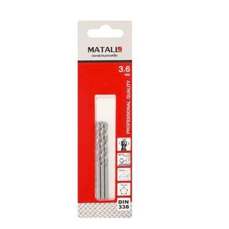 MATALL METAL TWIST DRILL BIT 3.6MM 3PCS/PACK