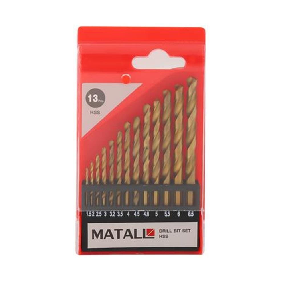 MATALL METAL TWIST DRILL BIT SET 13PCS/PACK