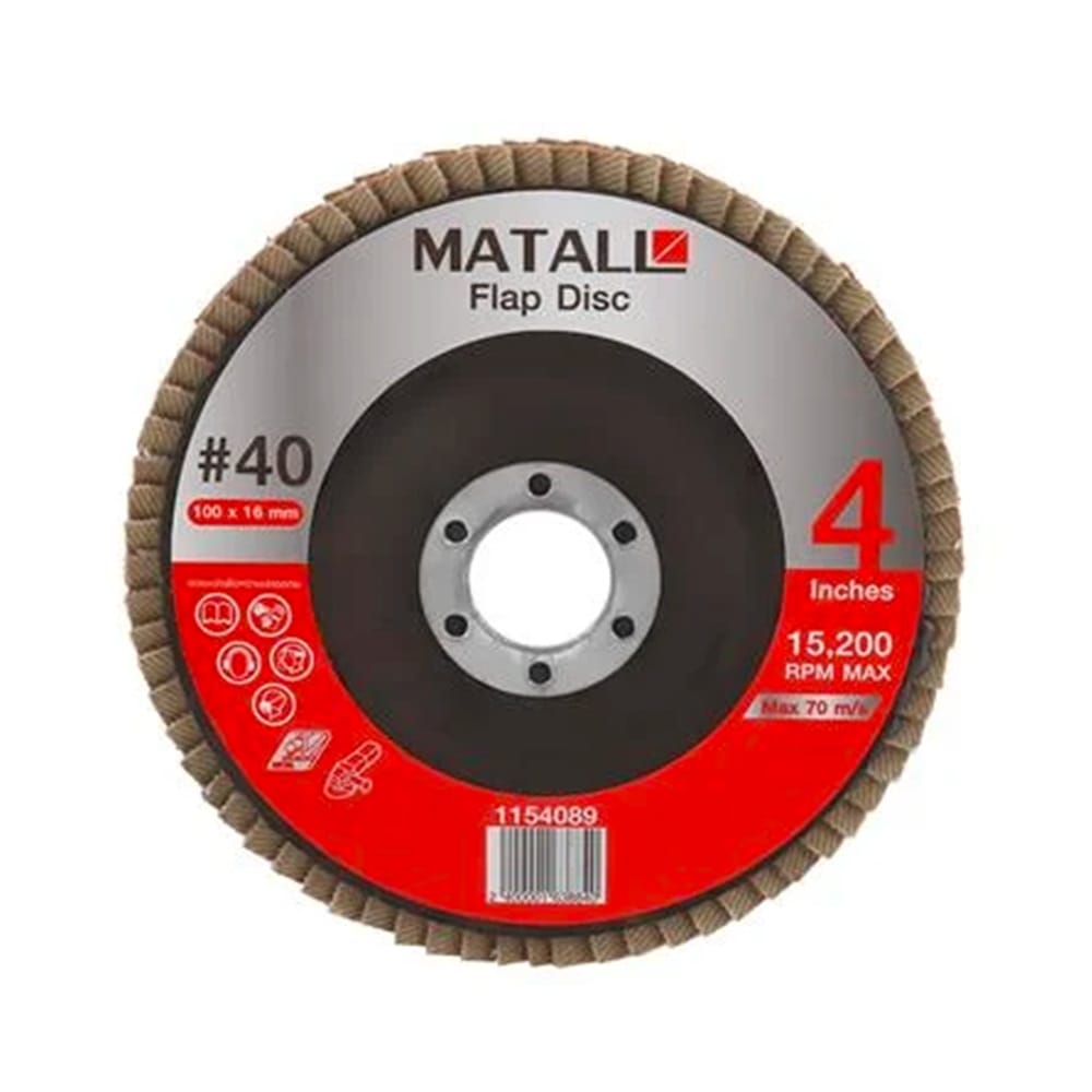 MATALL FLAP DISC 4" 40-G 2PCS