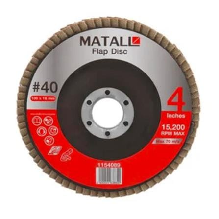 MATALL FLAP DISC 4" 40-G 2PCS