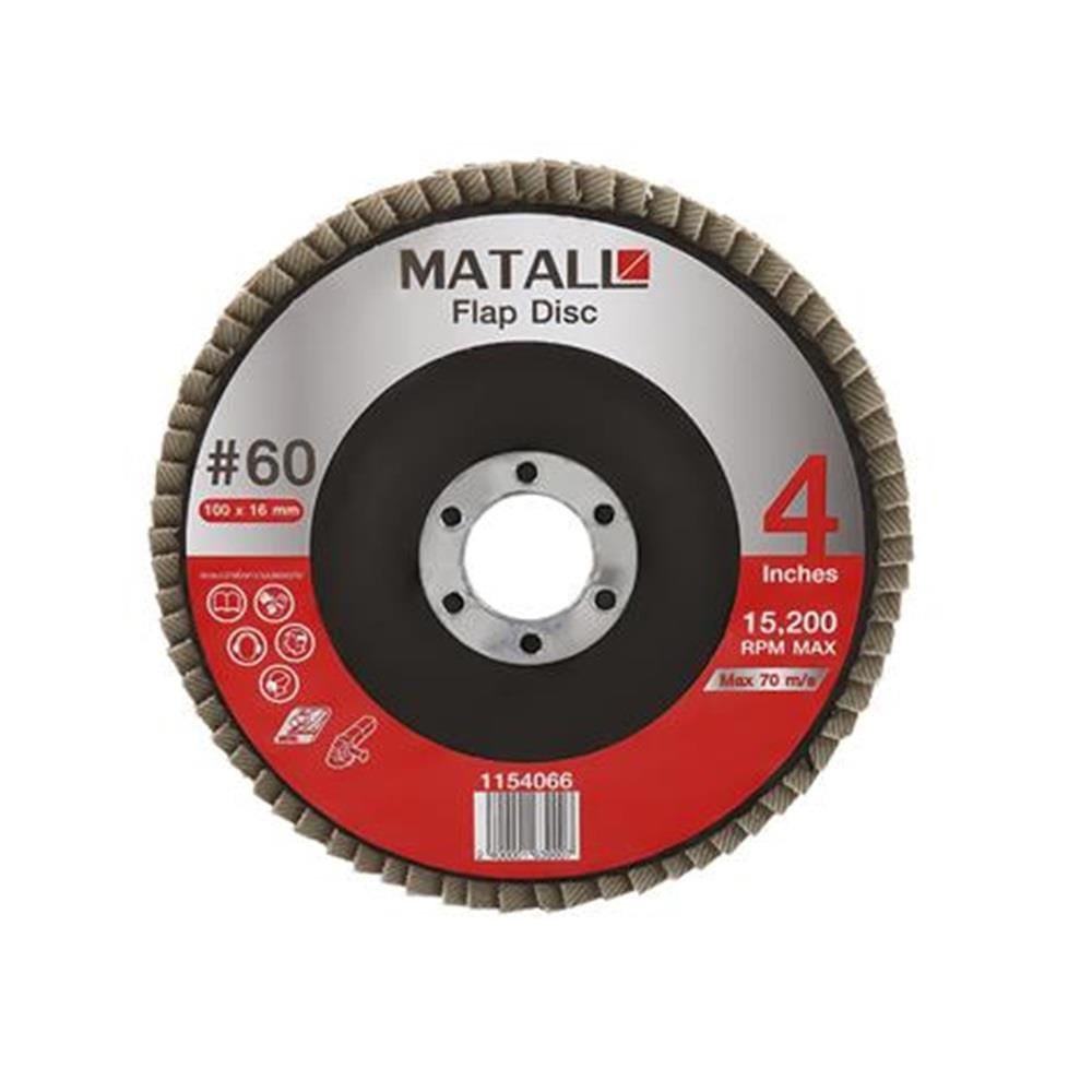 MATALL FLAP DISC 4" 60-G 2PCS