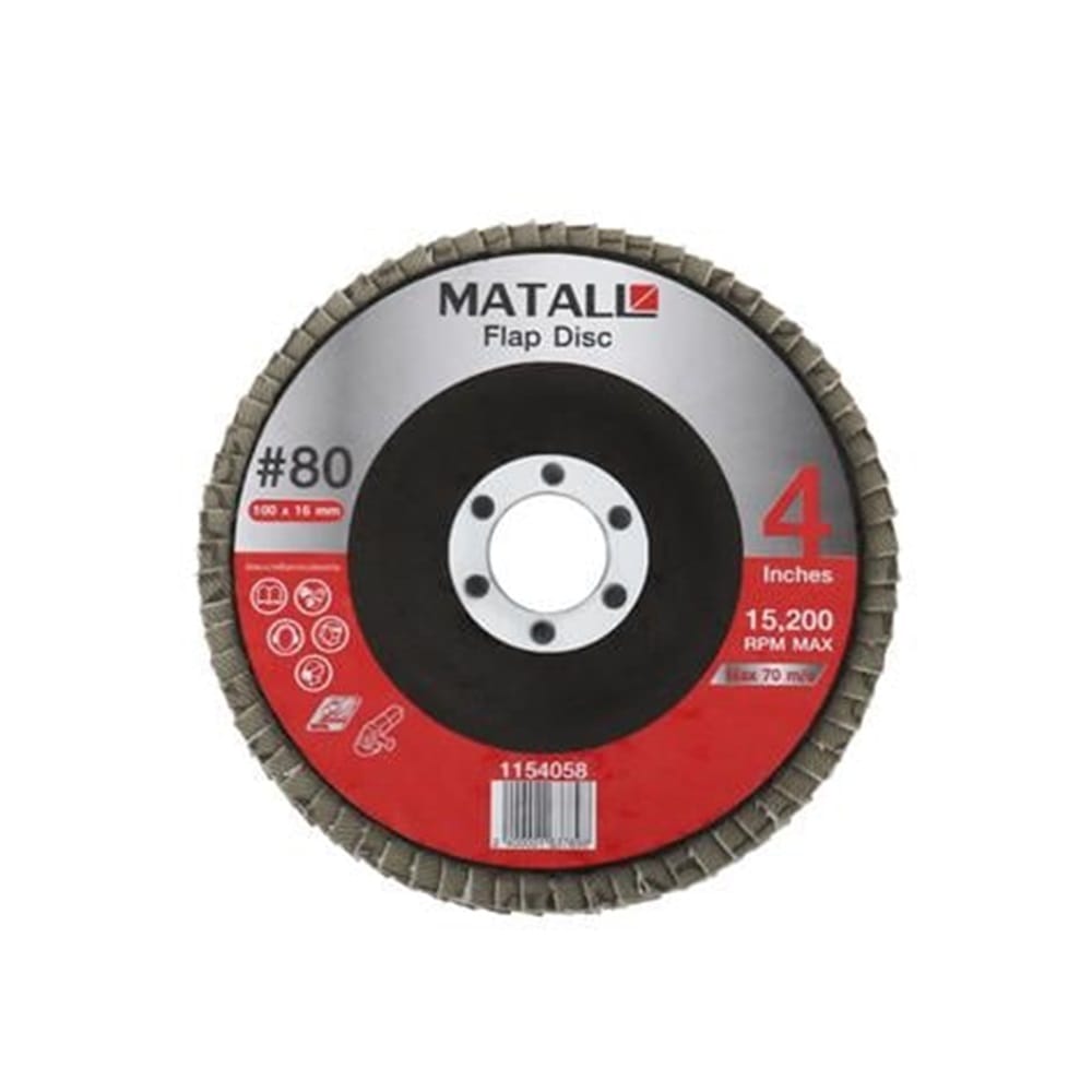 MATALL FLAP DISC 4" 120-G 2PCS