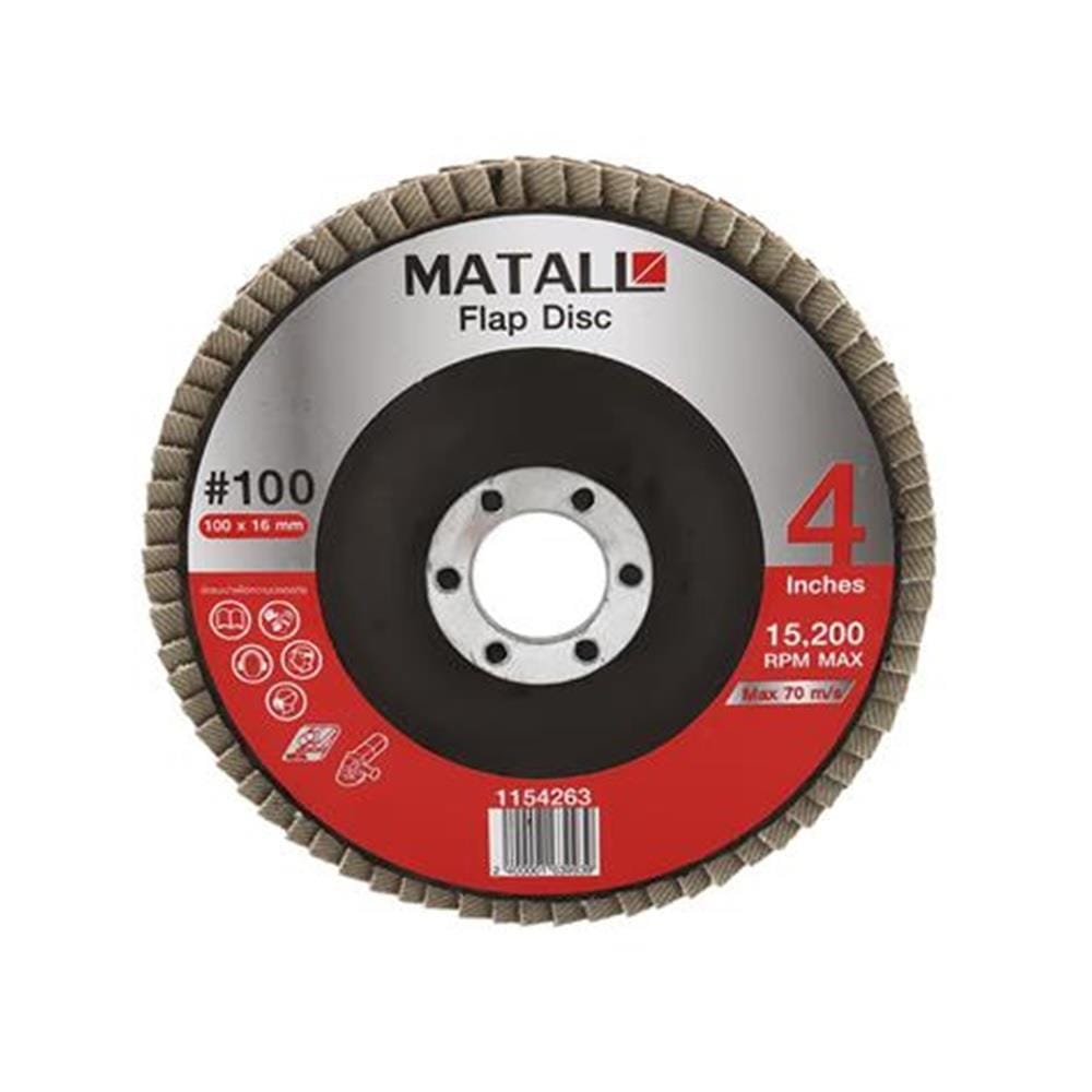 MATALL FLAP DISC 4" 100-G 2PCS